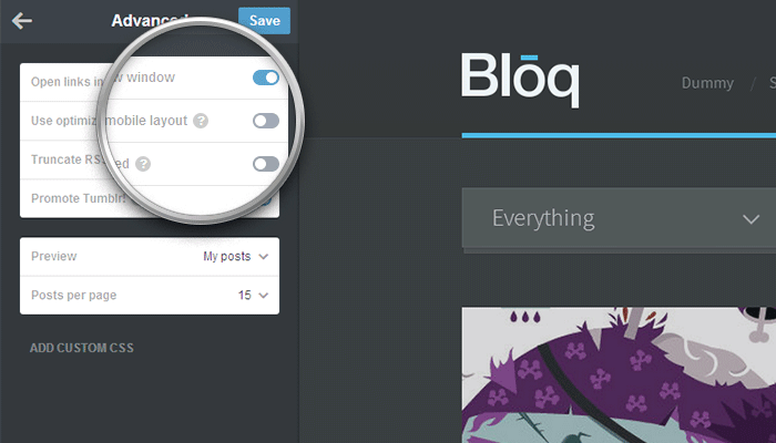optimized mobile layout